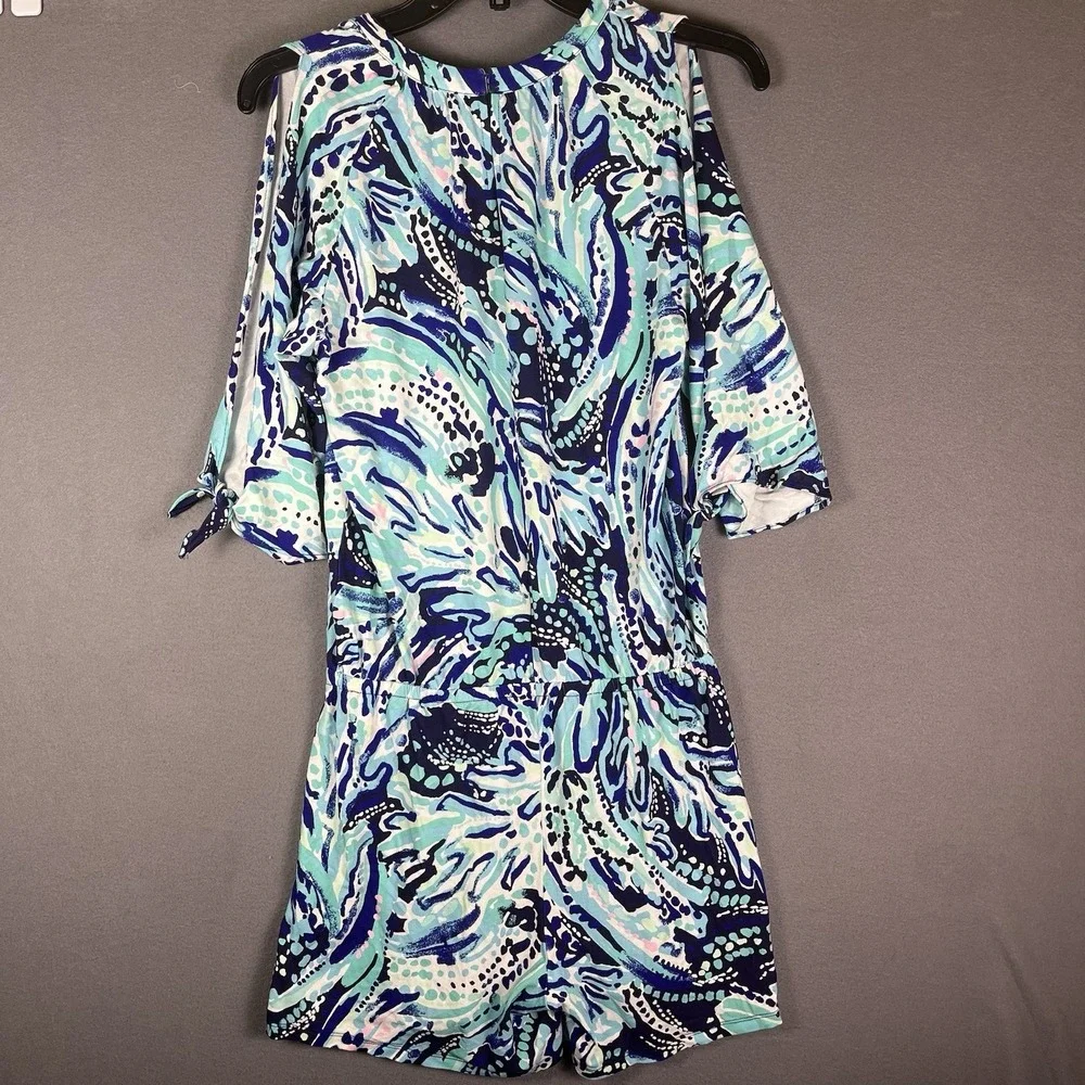 LILLY PULITZER BRYCE ROMPER CRASH THE BASH PRINT XS